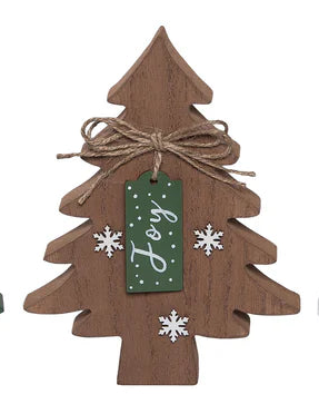 Wood Tree with Tag