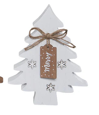 Wood Tree with Tag