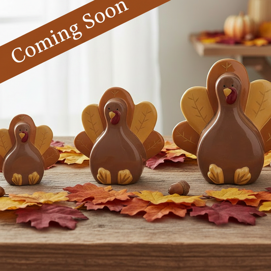Ceramic Sitting Turkey