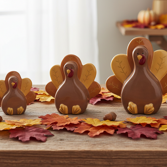 Ceramic Sitting Turkey
