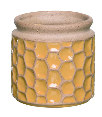 Abstract Honey Comb Pot