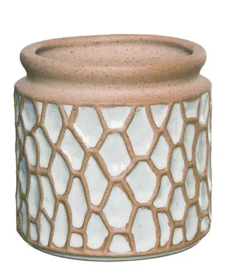 Abstract Honey Comb Pot