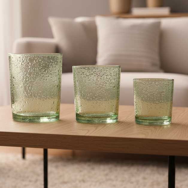 Raindrops Glass Votive