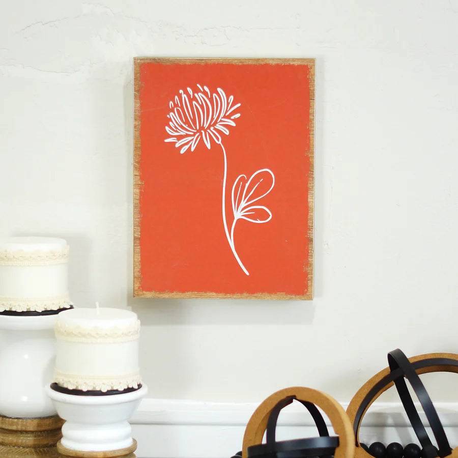 Sketch Flower Wall Decor