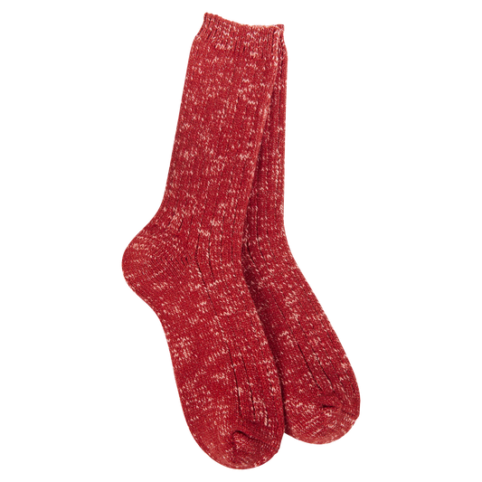 Marled Slub Crew Socks