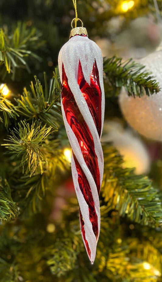 Peppermint icicle Orn