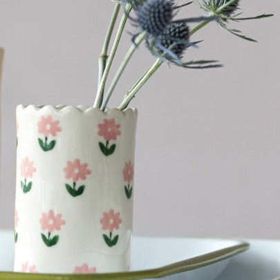Flower Print Mini Vase
