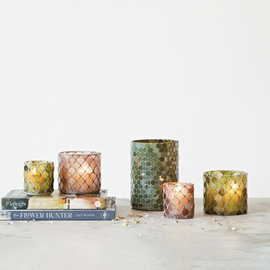 Glass Mosiac Tealight/Votive Holder