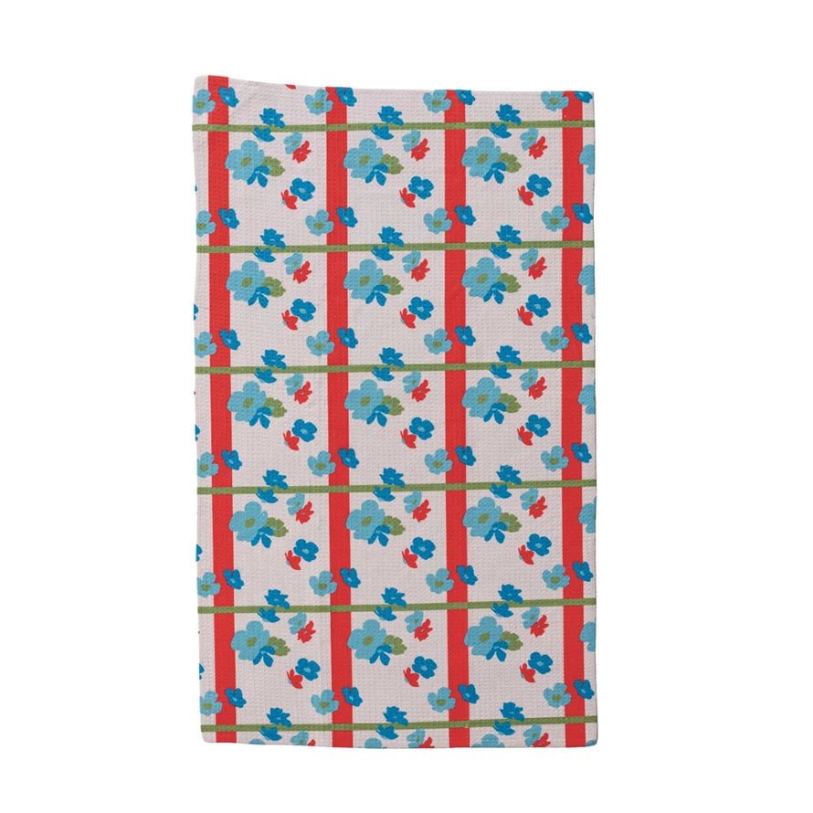 Geometric Micro Fiber Waffle Tea Towel