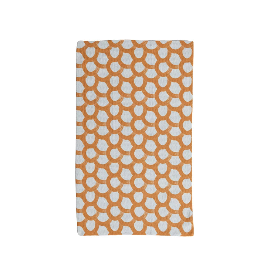 Geometric Micro Fiber Waffle Tea Towel