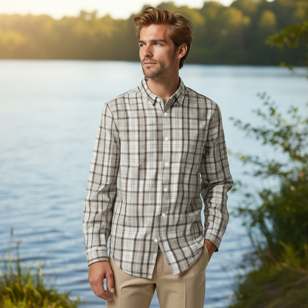 Simon Herringbone Plaid