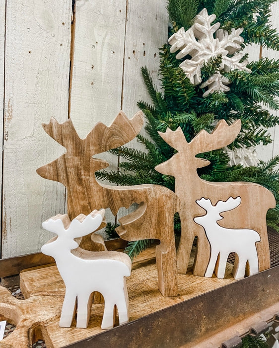 3D Wood Reindeer Decor