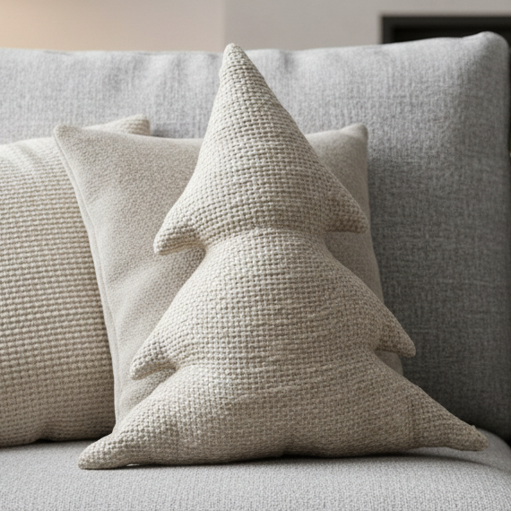 Gold Metallic Tree Pillow