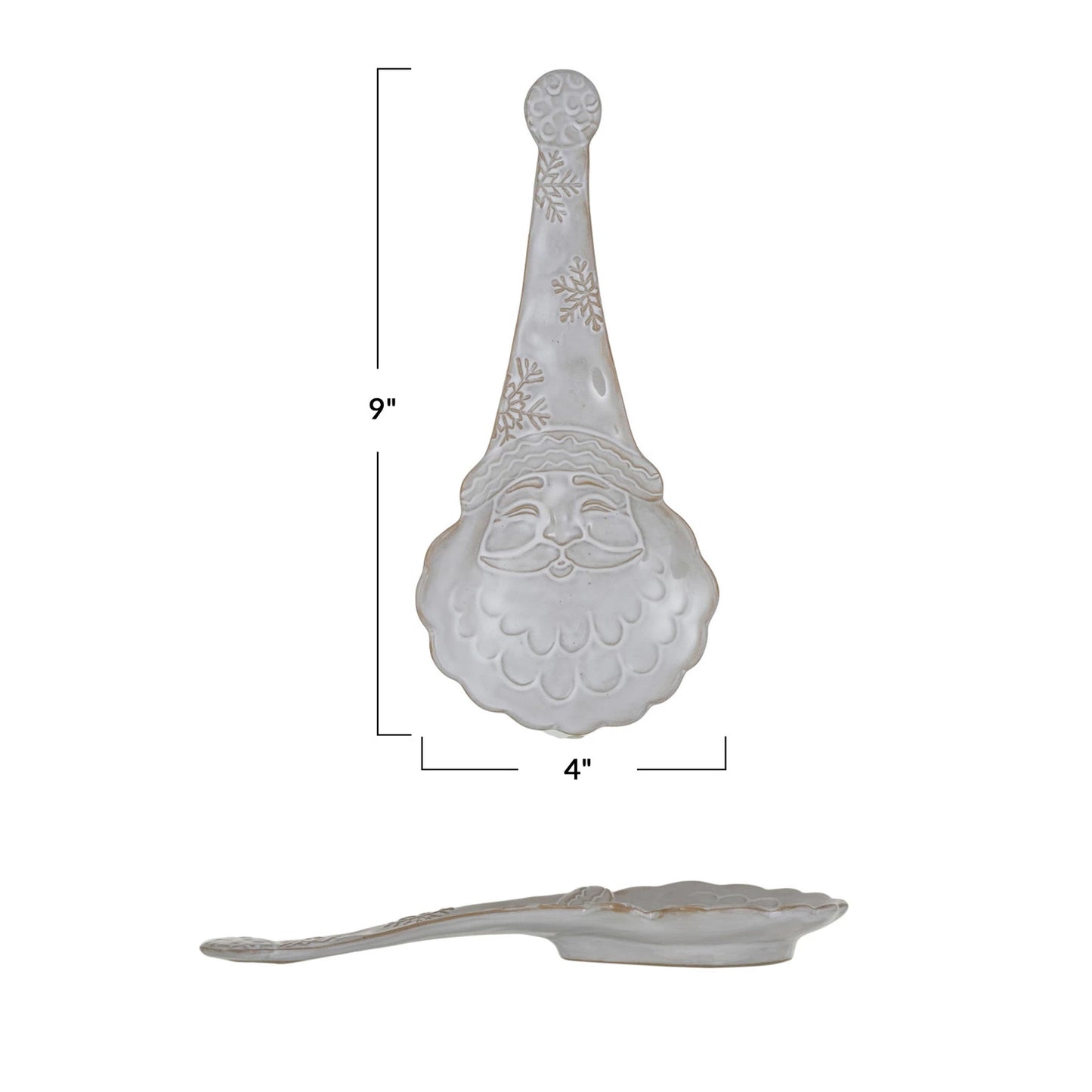 Stoneware Santa Spoon Rest