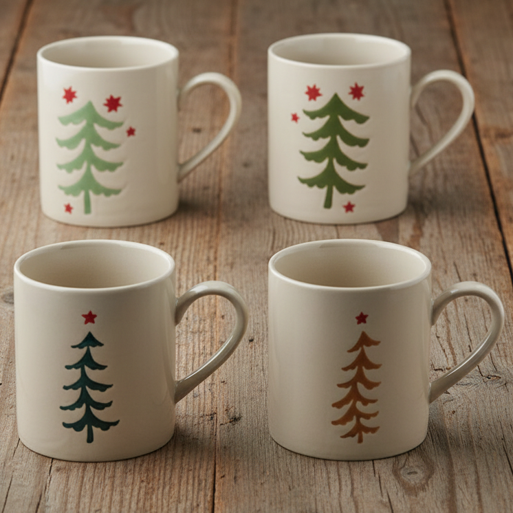 Hand Painted Tree Mug